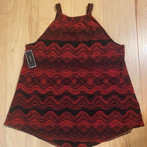 Alfani NWT red and black handkerchief hem halter top. Size XL. - Picture 9 of 11